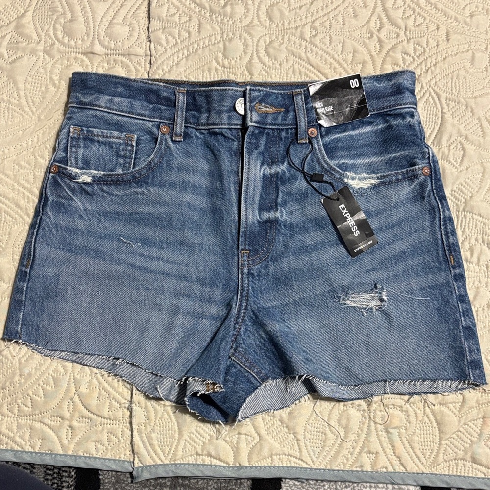 Express Blue Jean Shorts